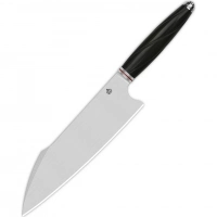 Поварской кухонный шеф нож QSP Mulan Series Harpoon, сталь 14C28N, рукоять эбеновое дерево купить в 