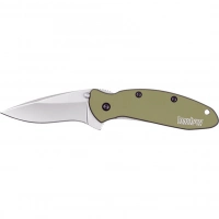 Складной полуавтоматический нож Kershaw Scallion Olive, сталь 420HC, рукоять алюминий купить в 