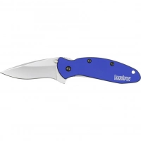 Складной полуавтоматический нож KERSHAW SCALLION, сталь 420HC, рукоять синий алюминий купить в 